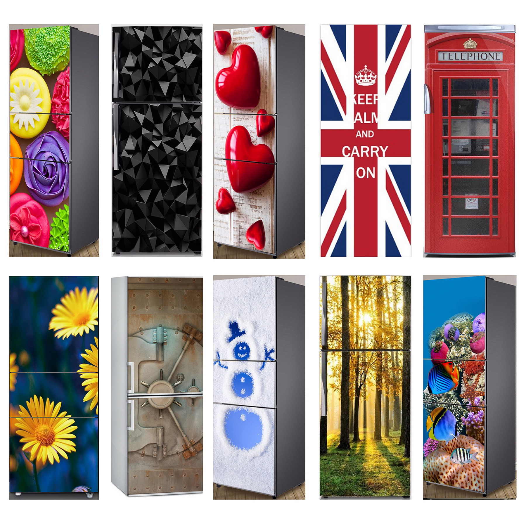 Печать наклеек на холодильник