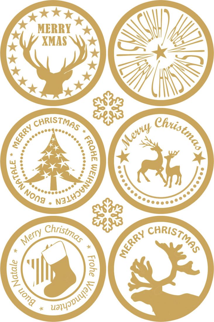 Печать наклеек на Новый Год