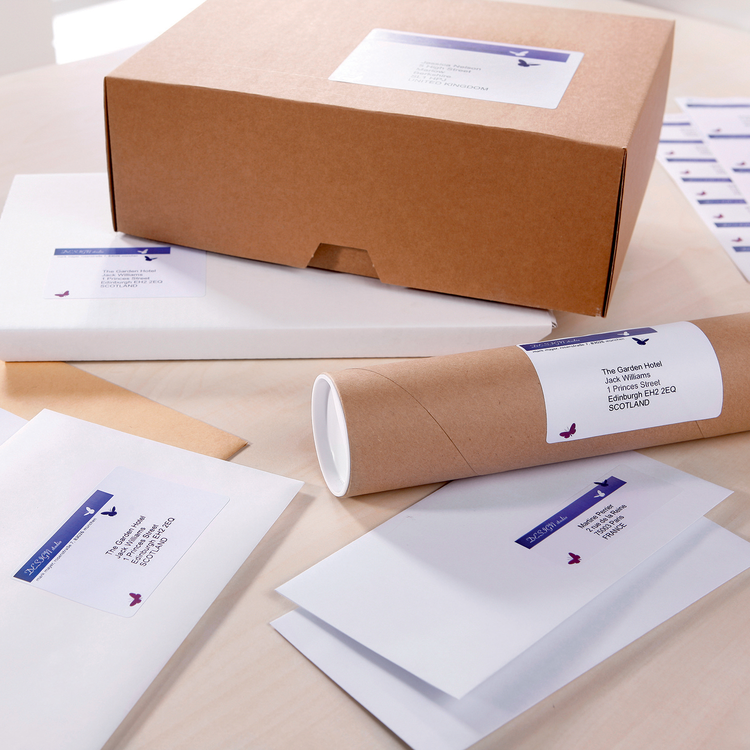 Печать наклеек на посылку