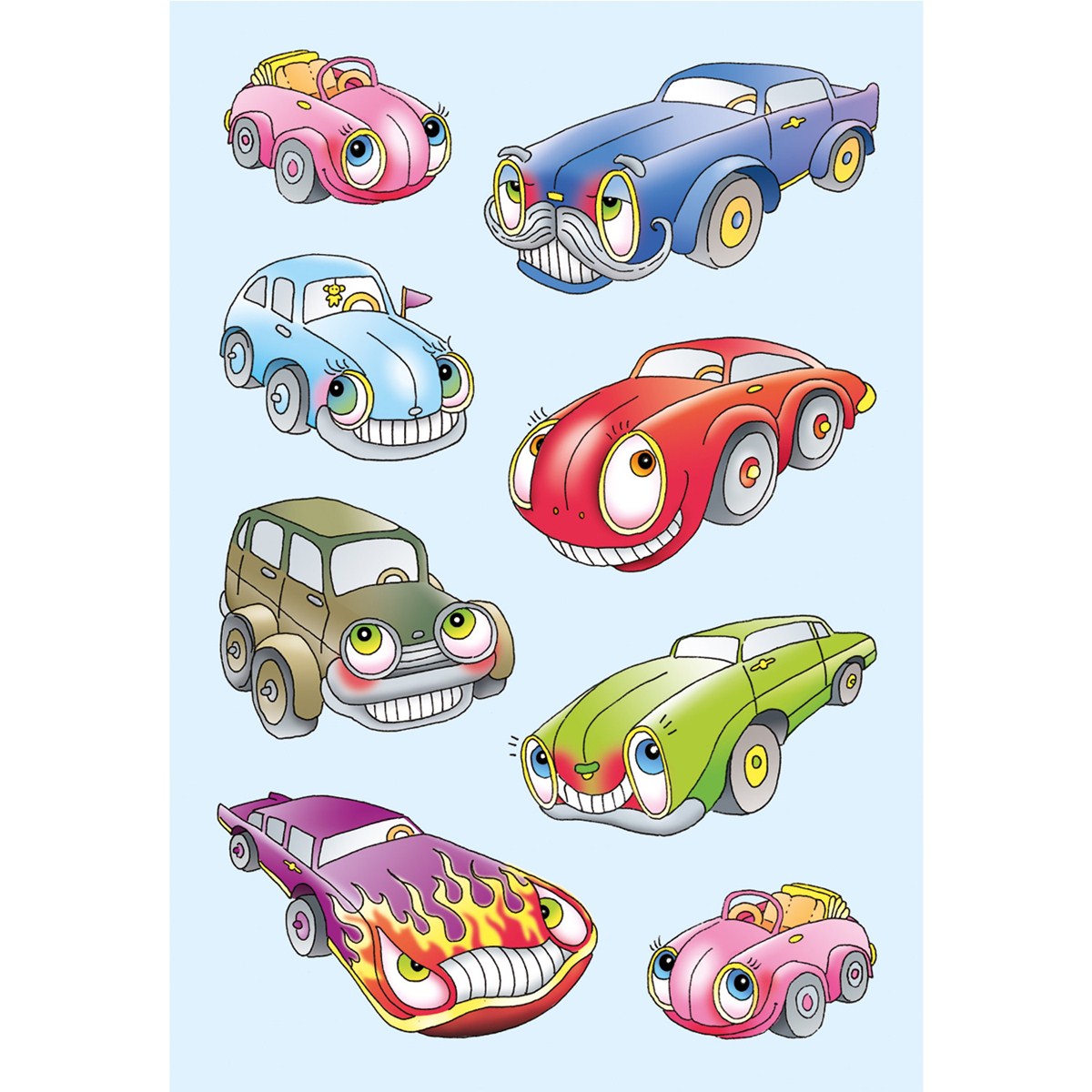 Печать наклеек разного цвета