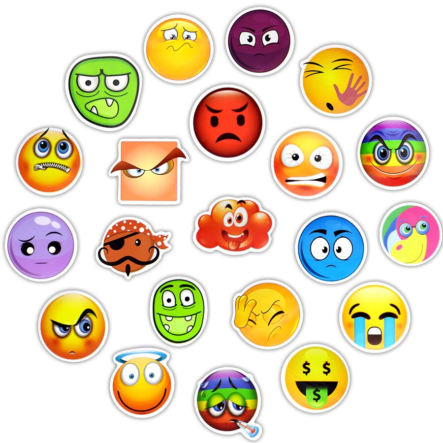 Печать наклеек смайликов