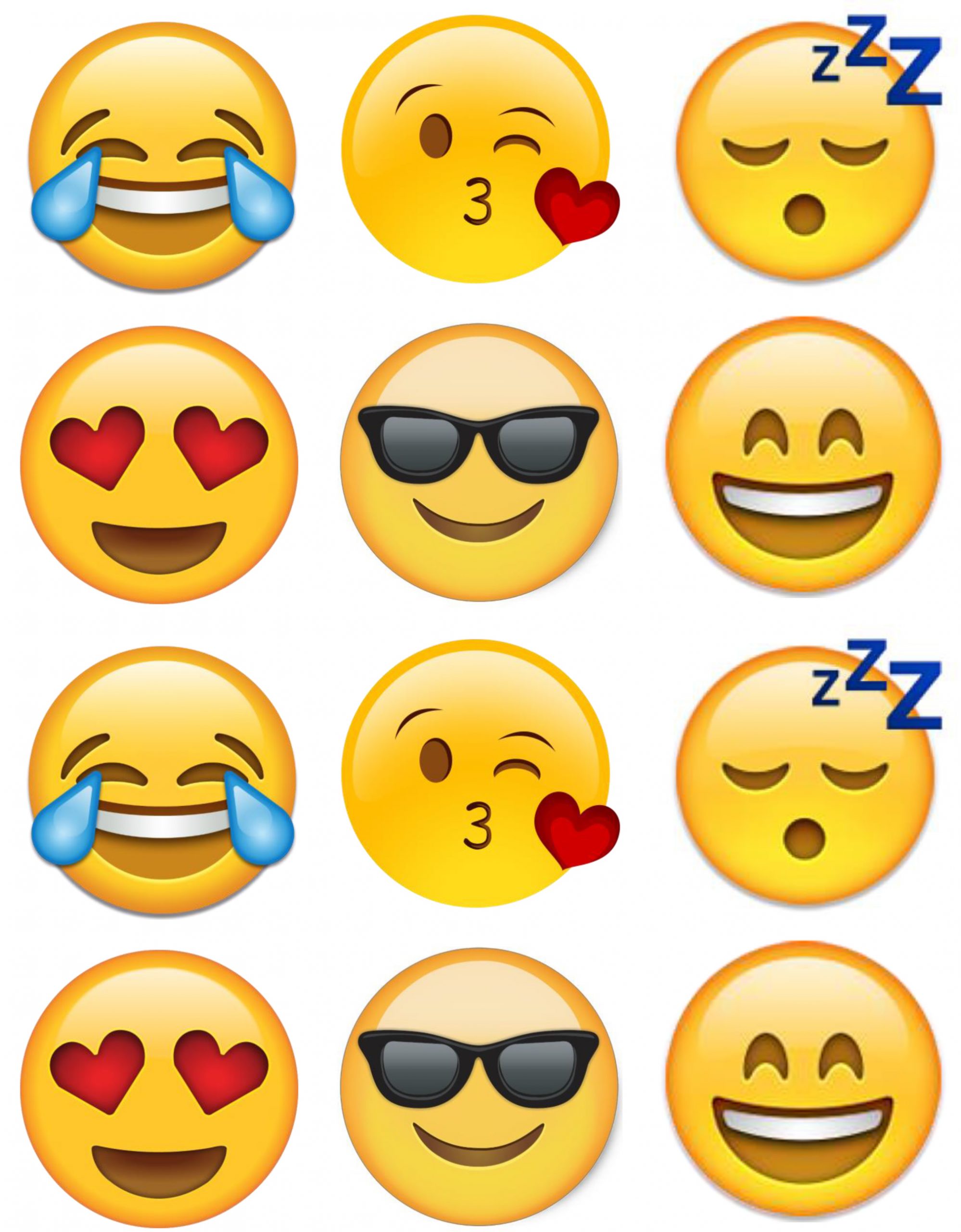 Печать наклеек смайликов