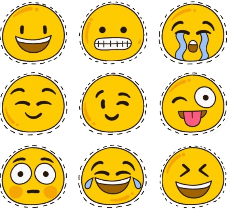 Печать наклеек смайликов