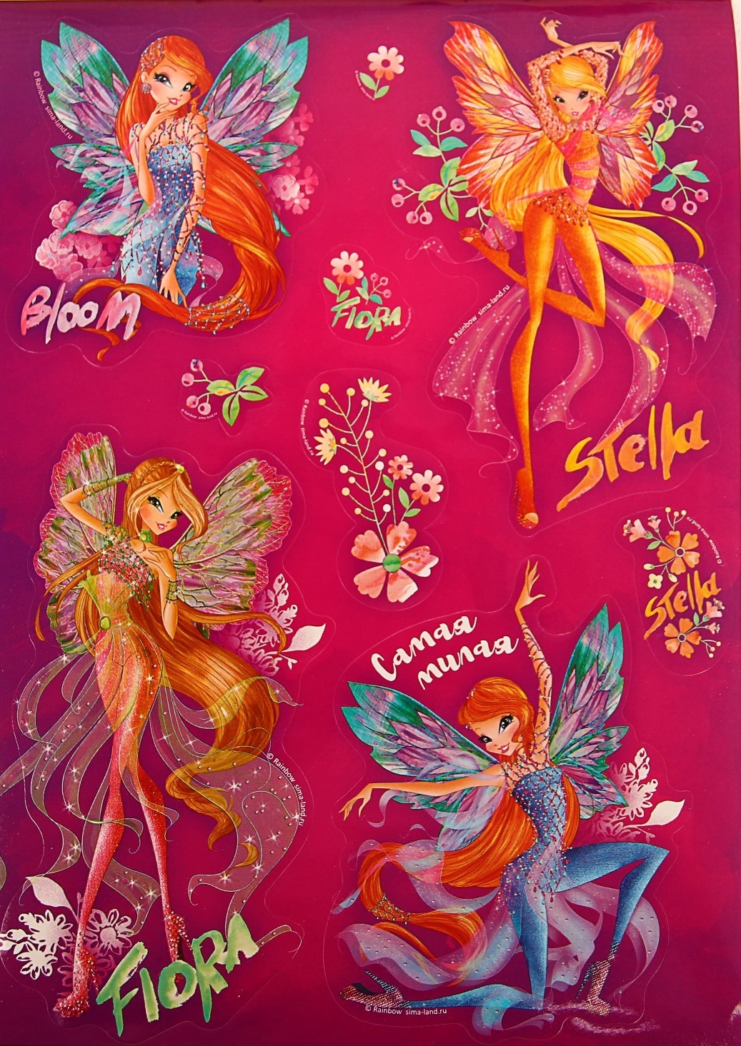 Печать наклеек Винкс