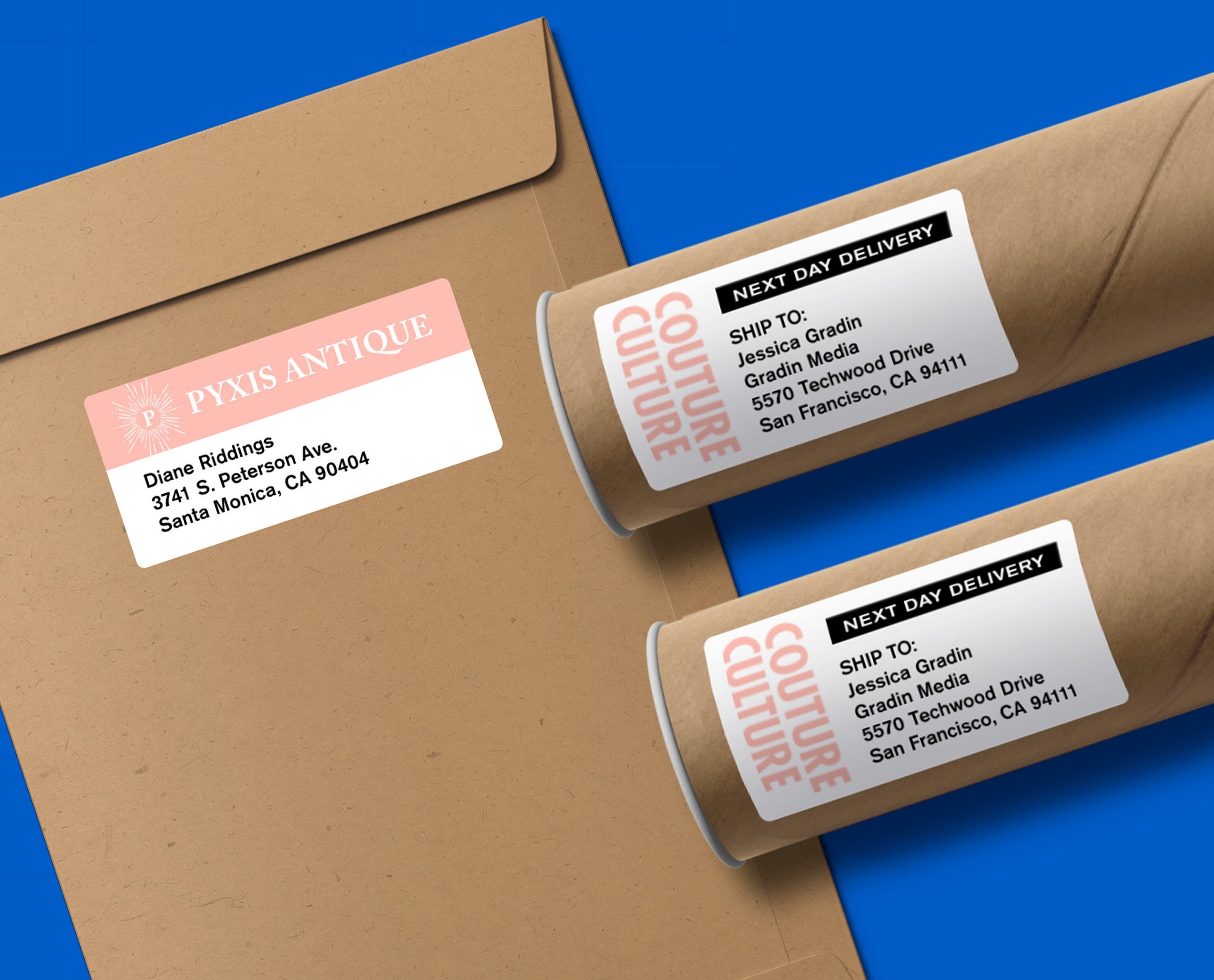 Печать почтовых наклеек