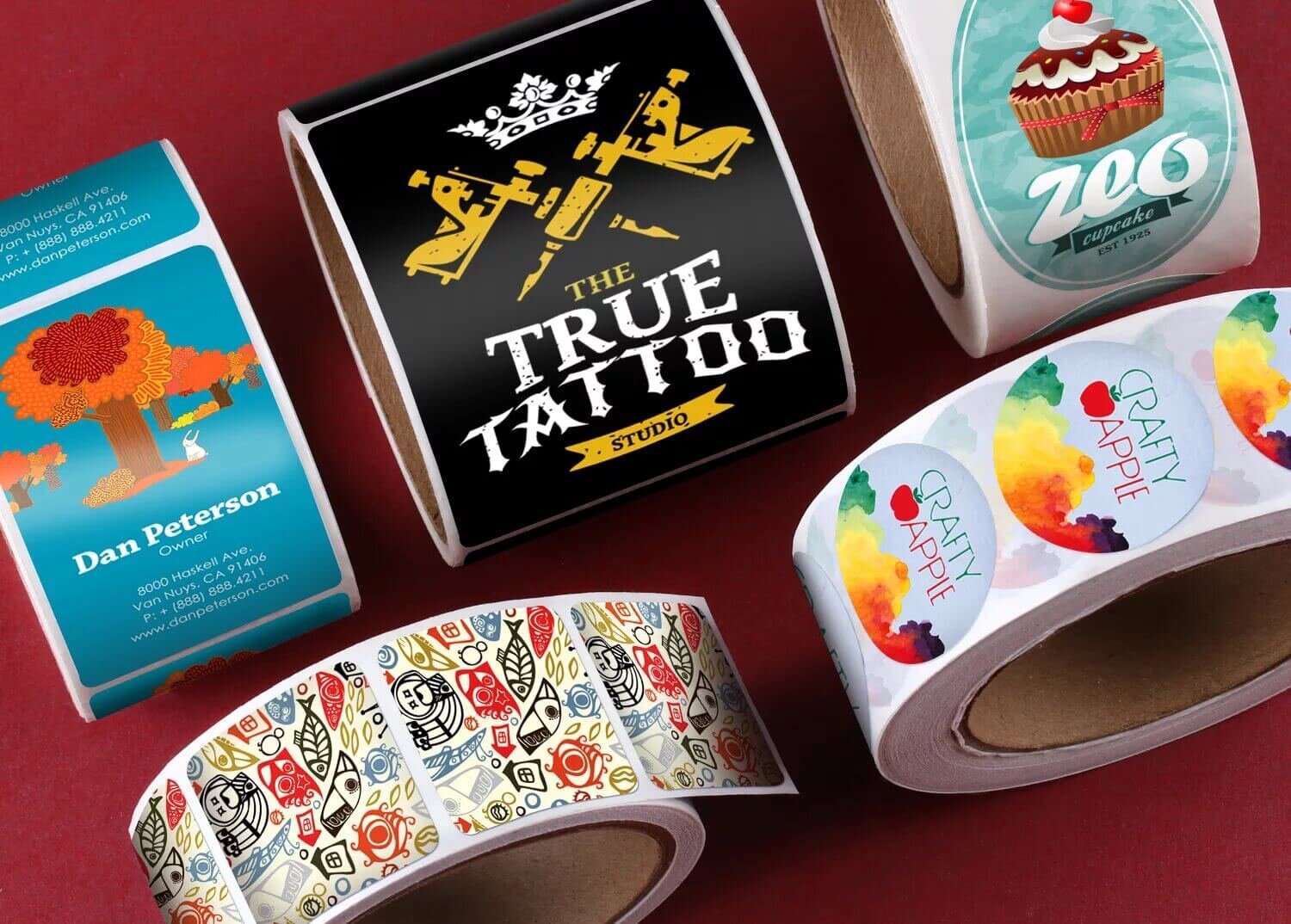 Печать рекламных наклеек