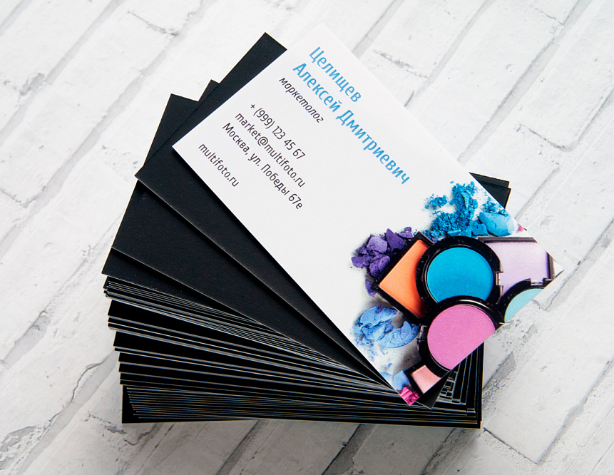 УФ печать визиток