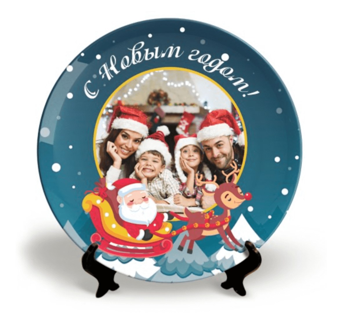 Печать фото на тарелке