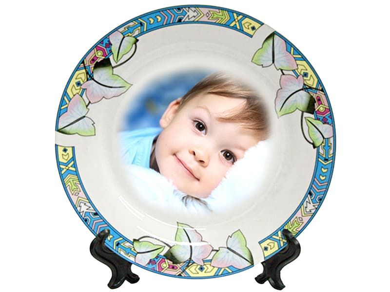 Печать фото на тарелке