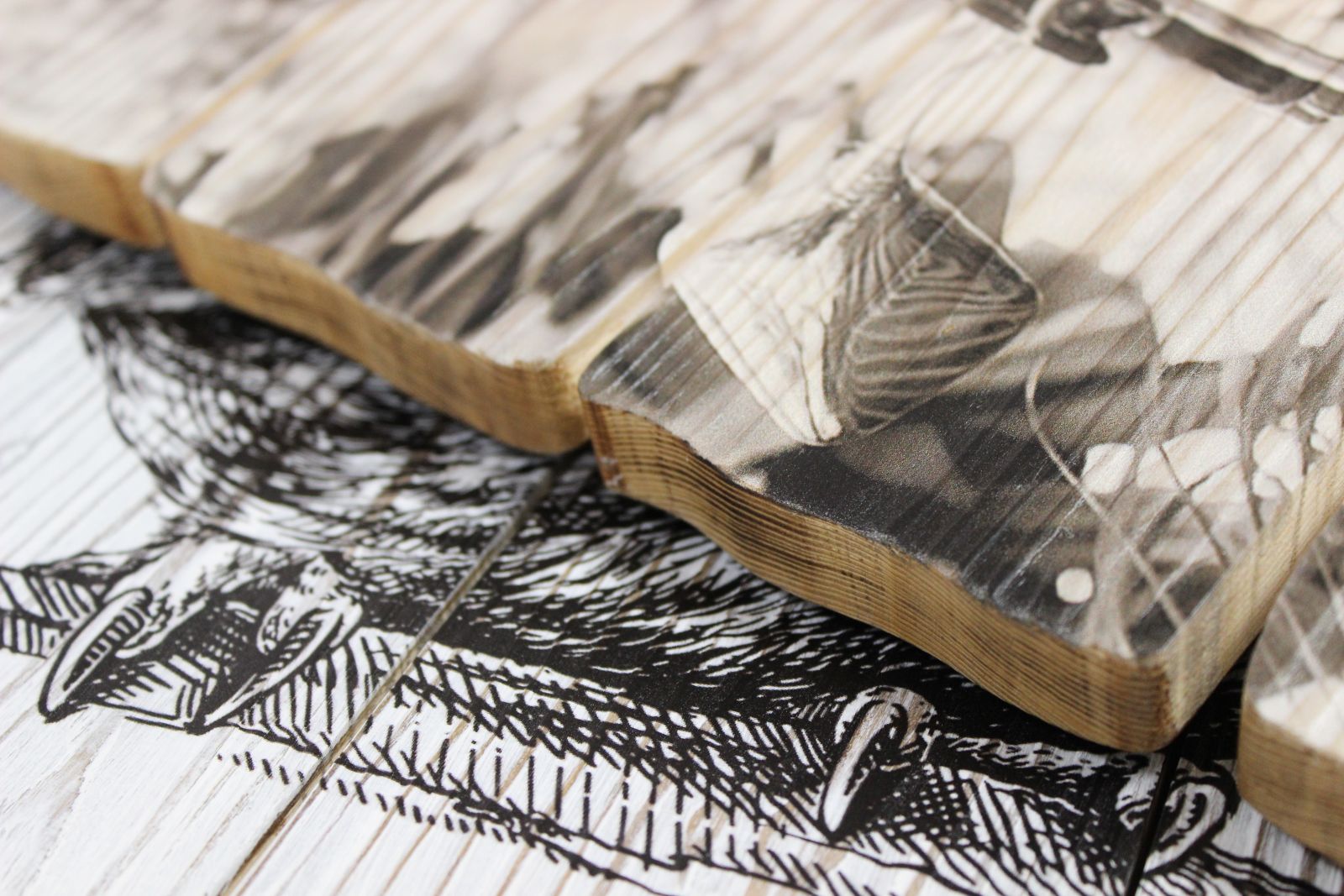 Печать на дереве