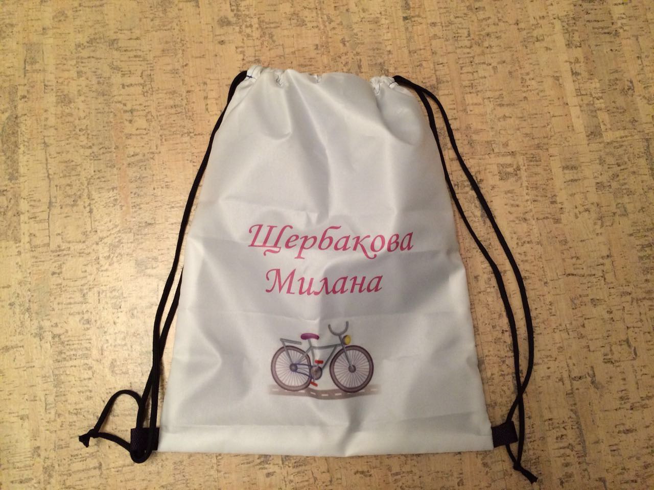 Печать на мешках для обуви