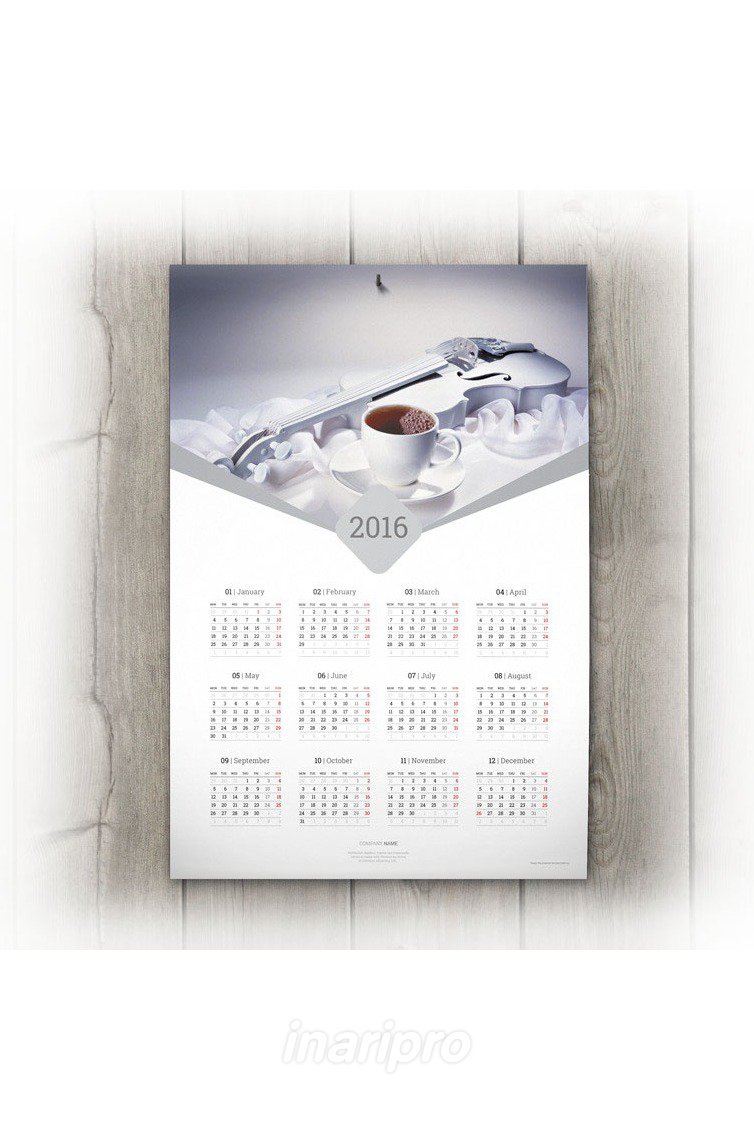 Печать дизайнерских квартальных календарей