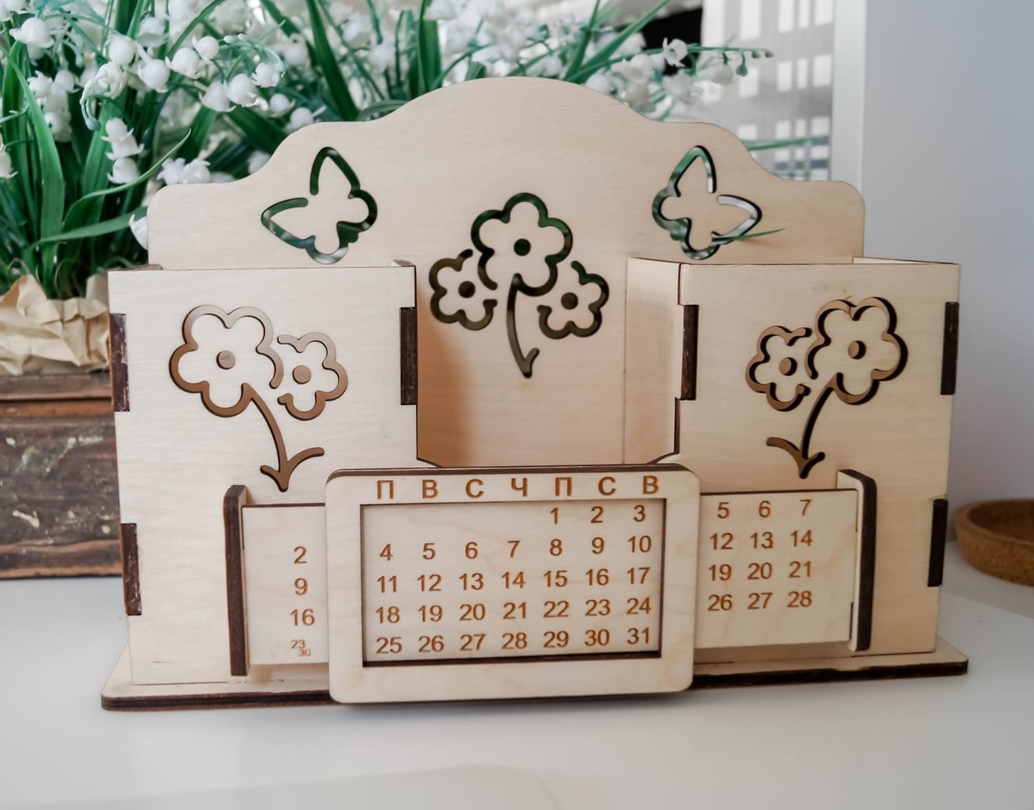 Печать календарей-домиков подставка