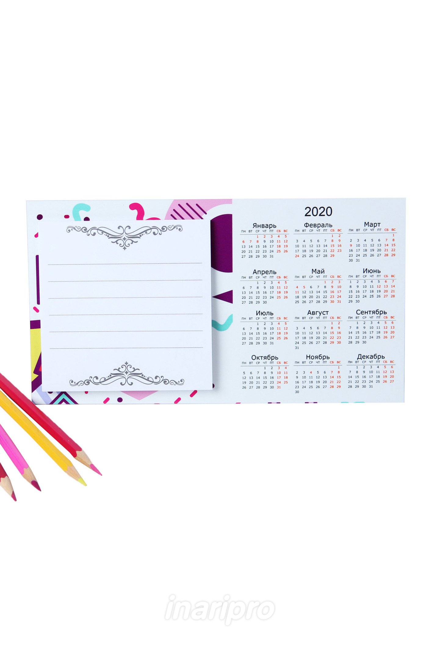 Печать календарей-домиков с блоком для записи