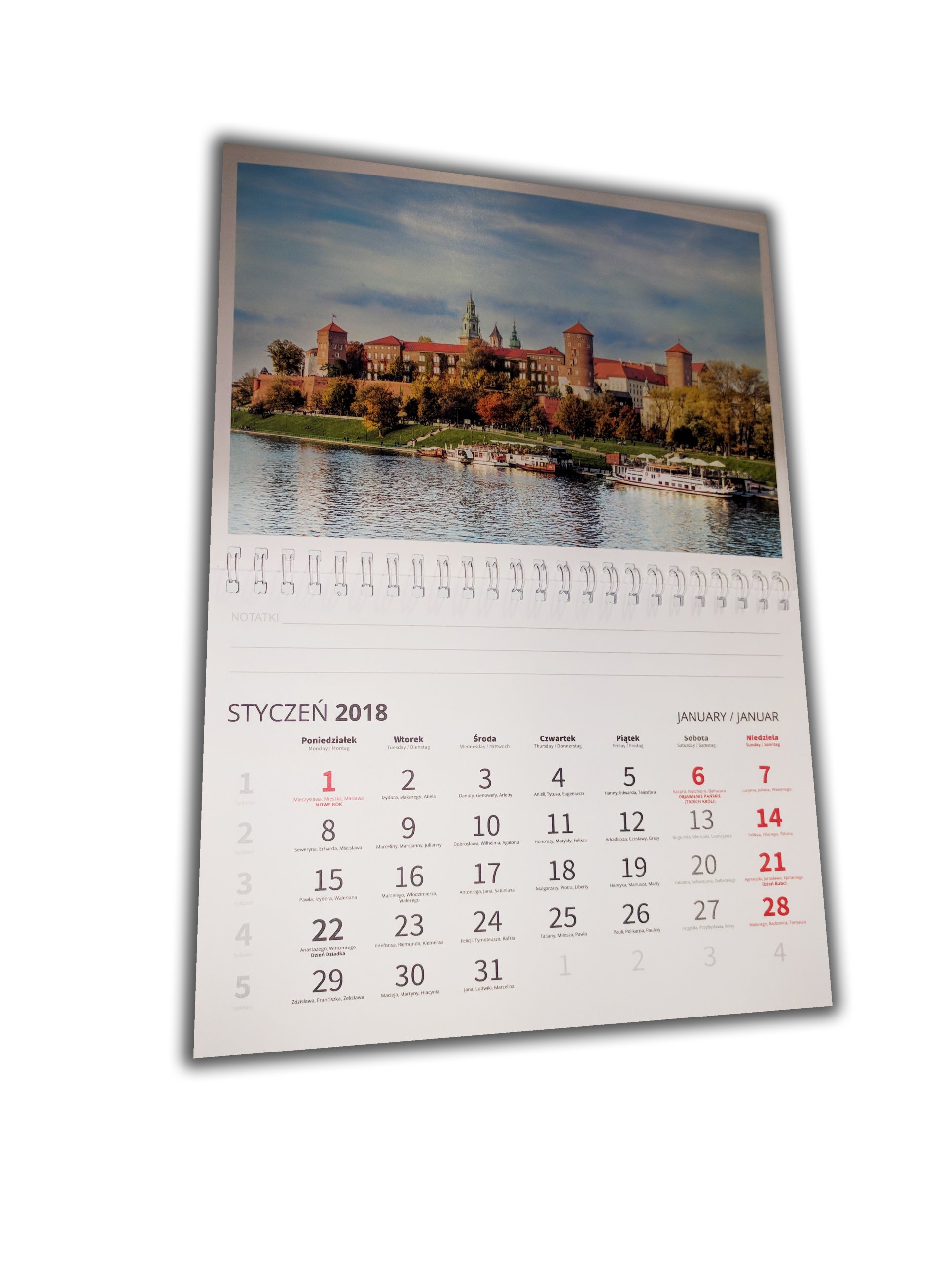 Печать квартальных календарей А4