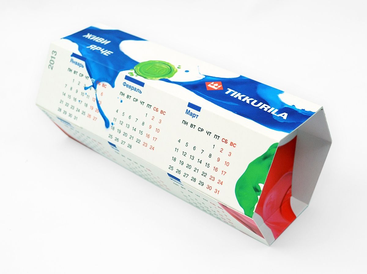 Печать квартальных календарей на склейке