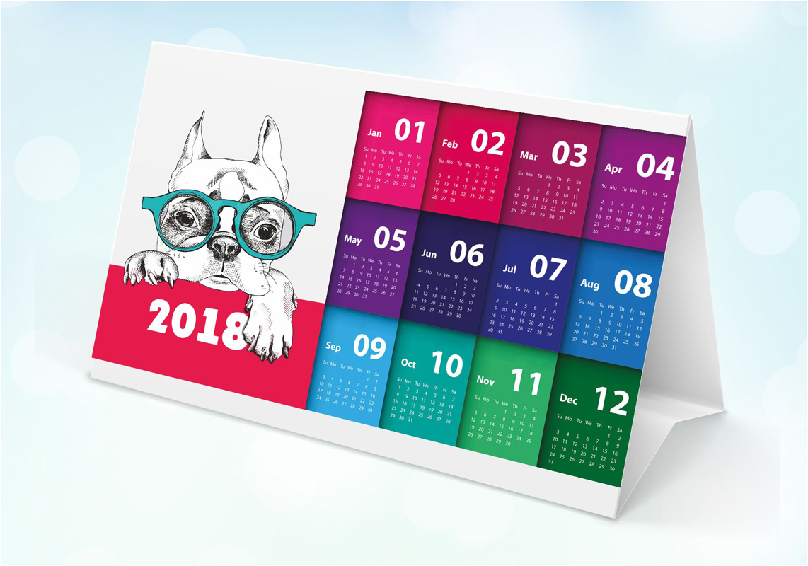 Печать настольных календарей-домиков