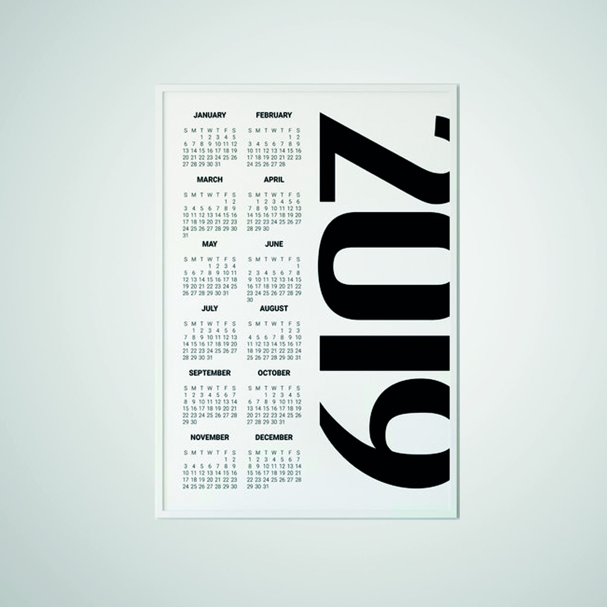 Размеры календарей-плакатов