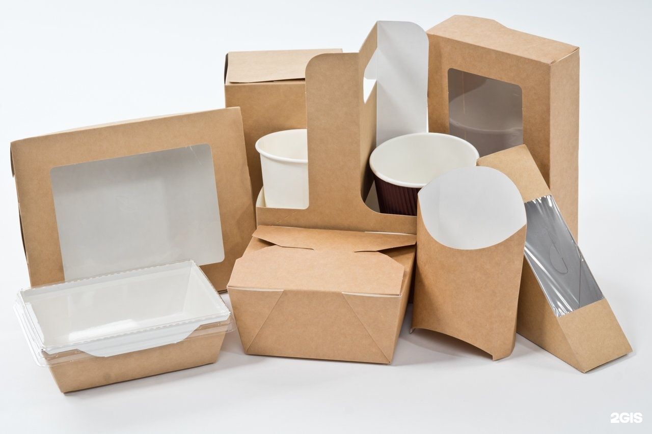 Картонная упаковка для еды на вынос