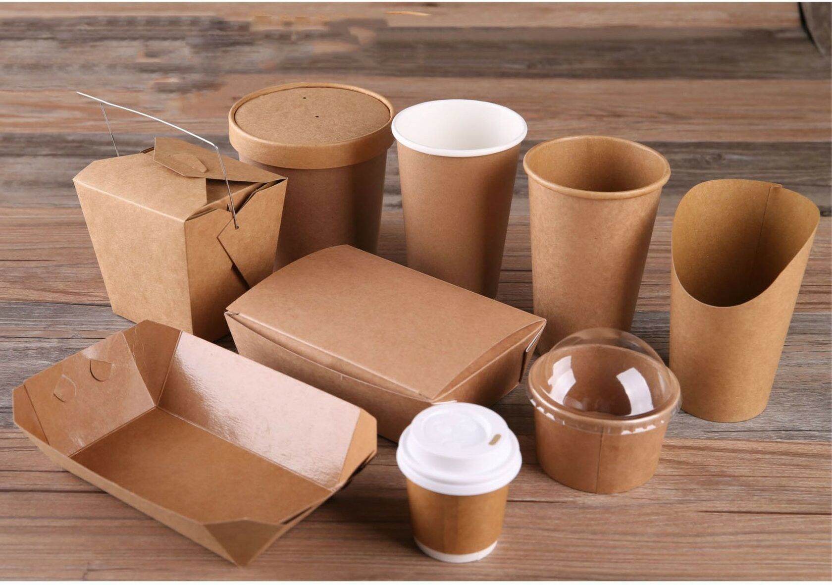 Крафтовые вкладыши для посуды