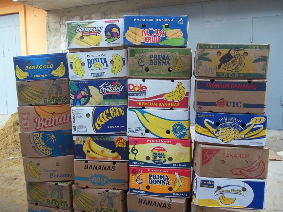 Коробки из картона для бананов