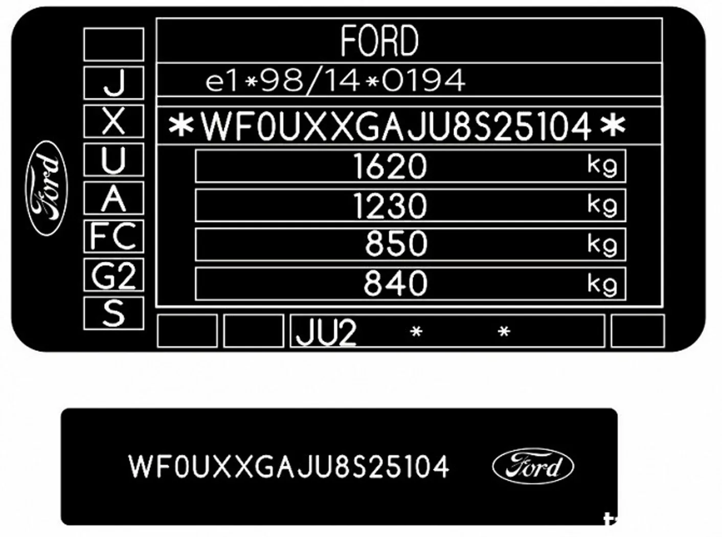 Изготовление наклеек вин кода авто