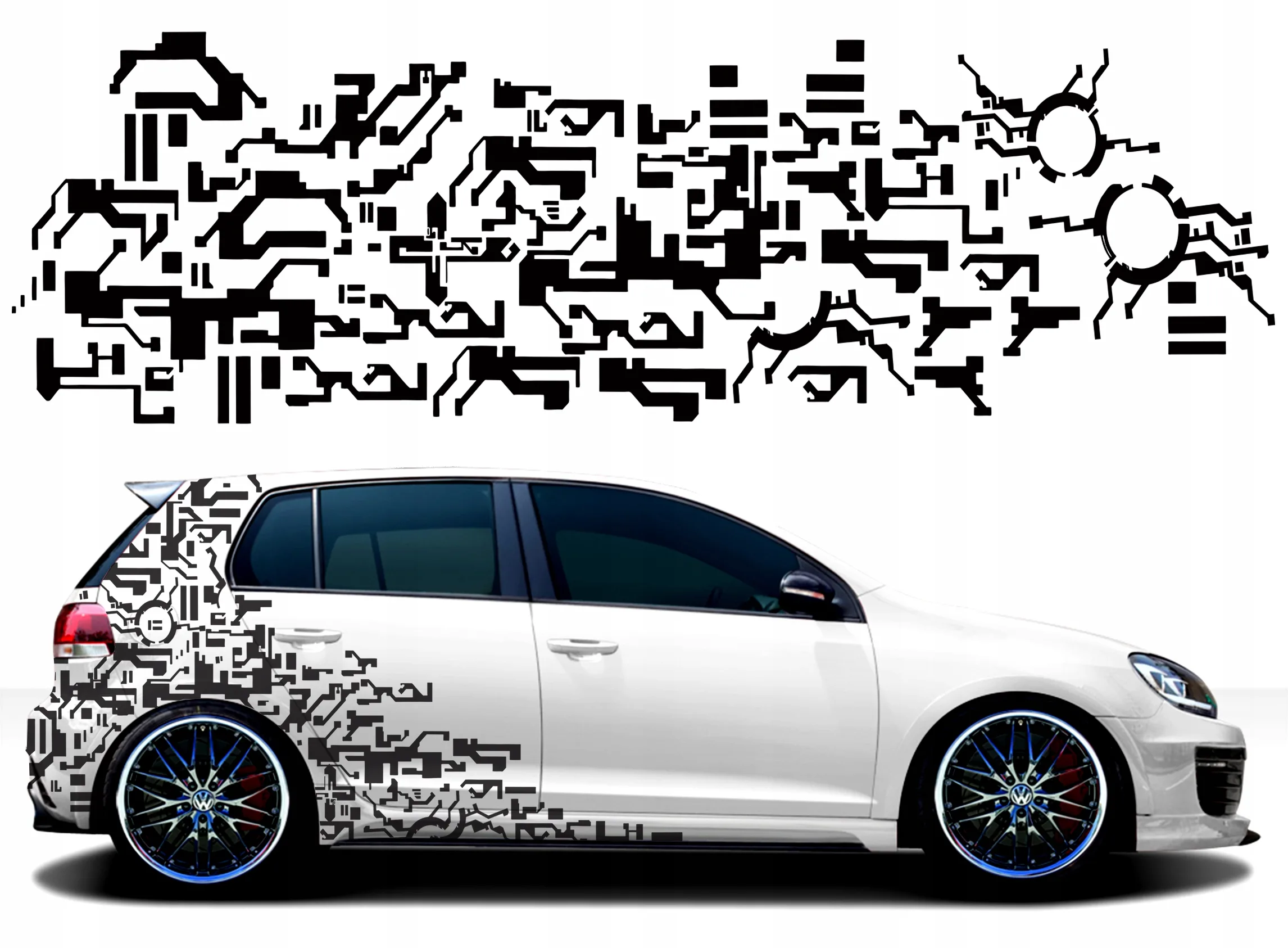 Печать больших наклеек на авто