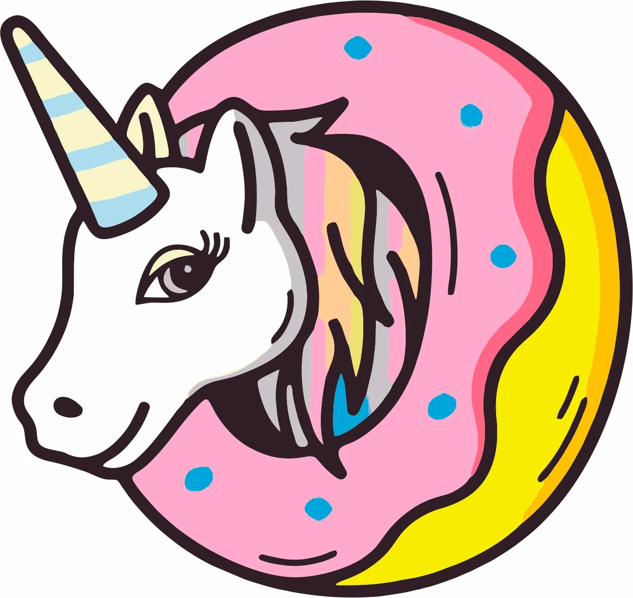 Печать наклеек единороги