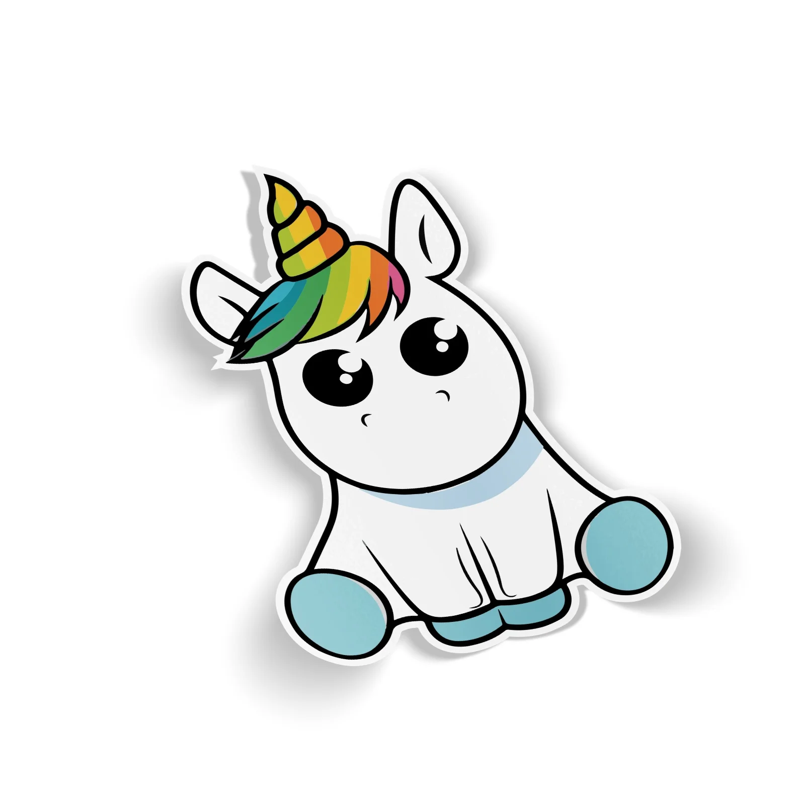 Печать наклеек единороги