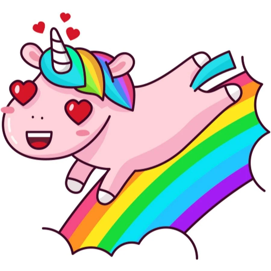 Печать наклеек единороги