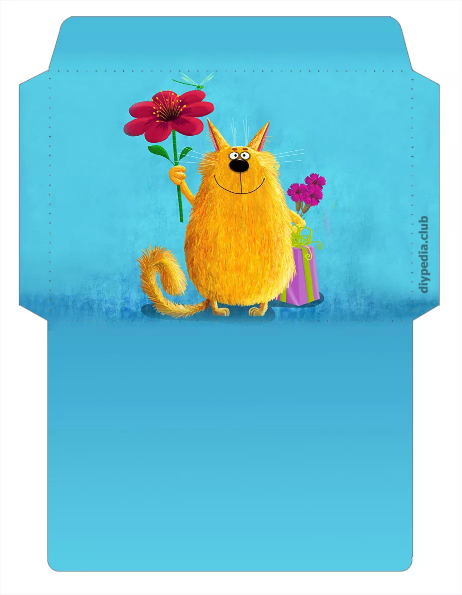 Печать наклеек на конверт с Днем Рождения