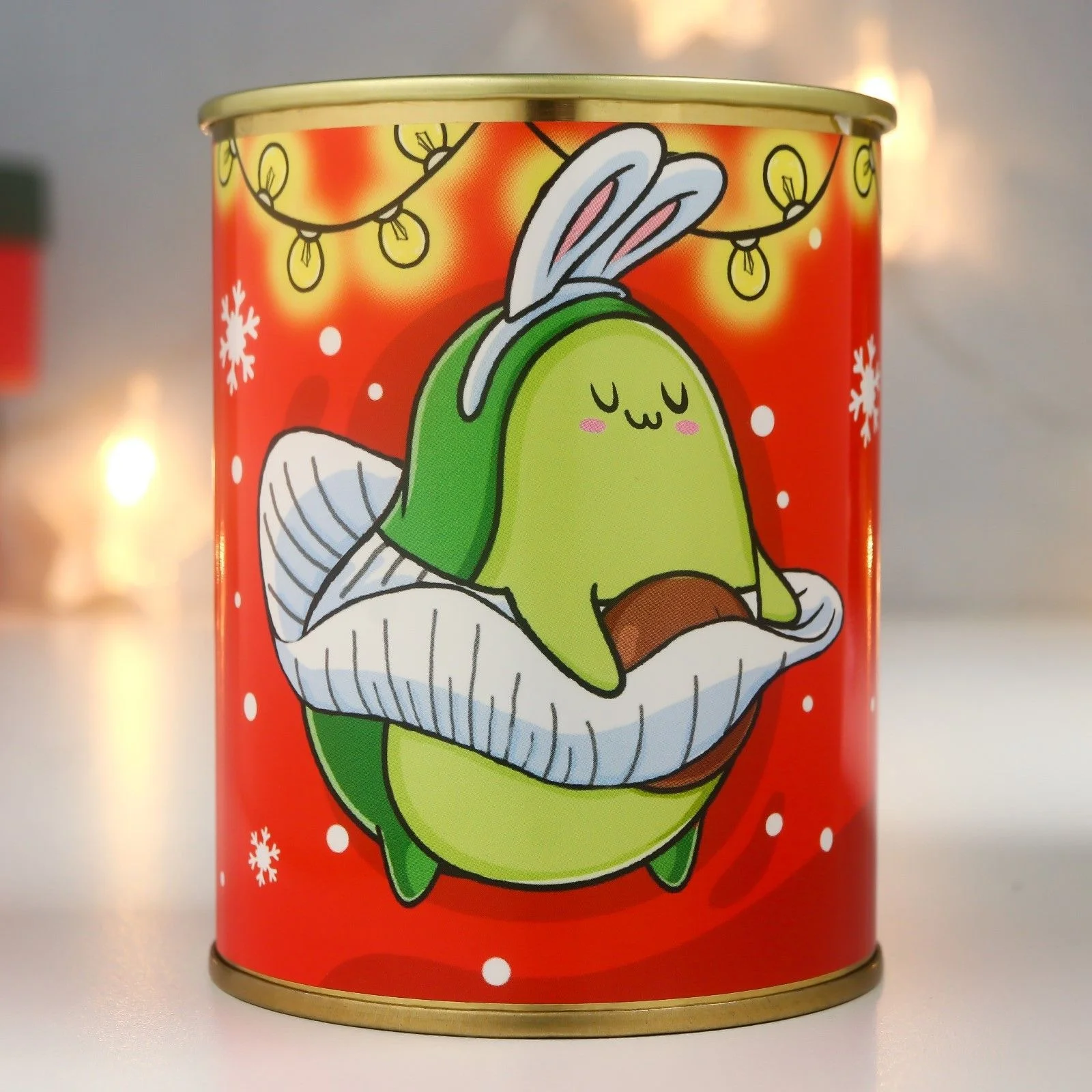 Печать наклеек на копилку из банки