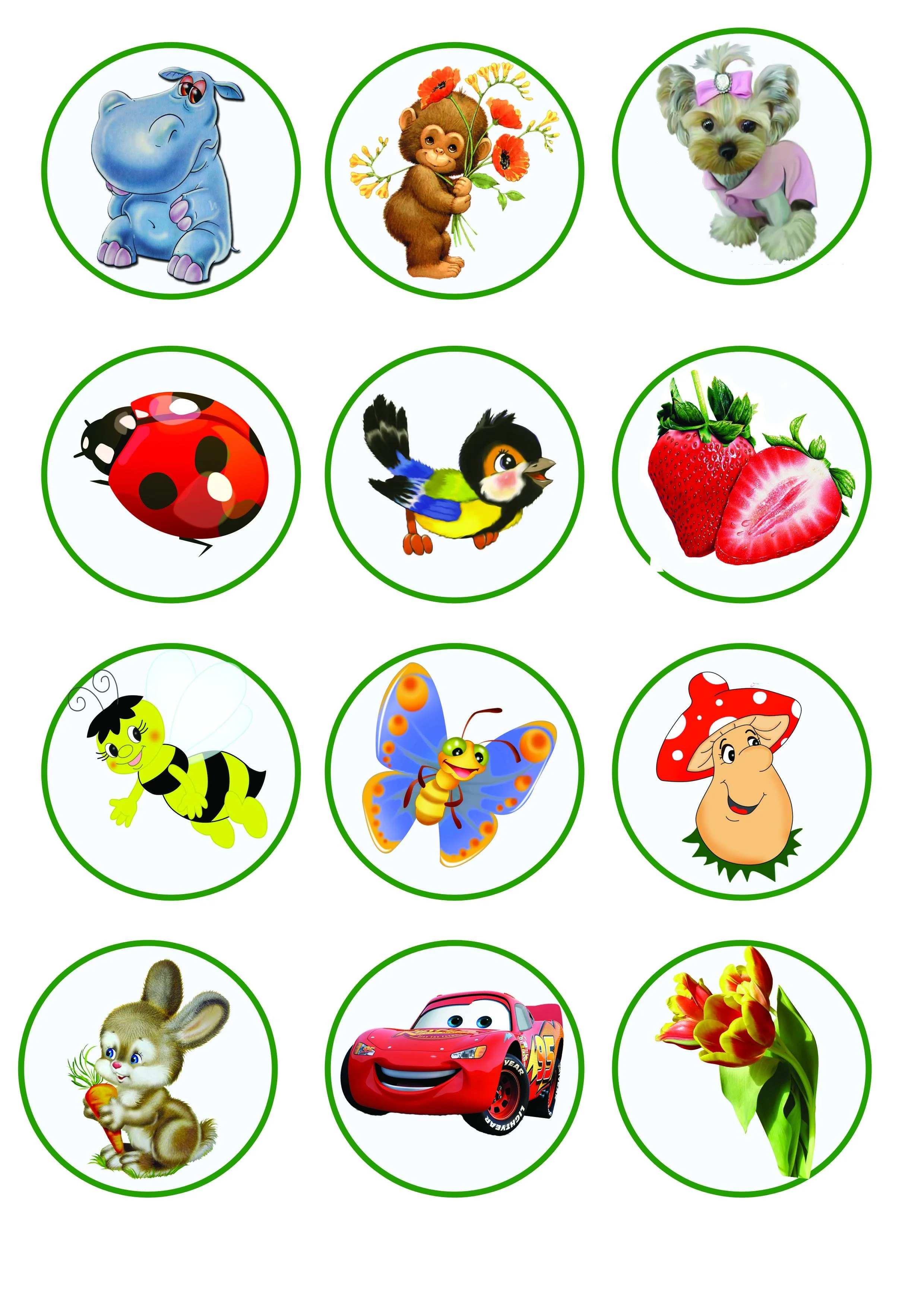 Печать наклеек на шкафчики в детском саду