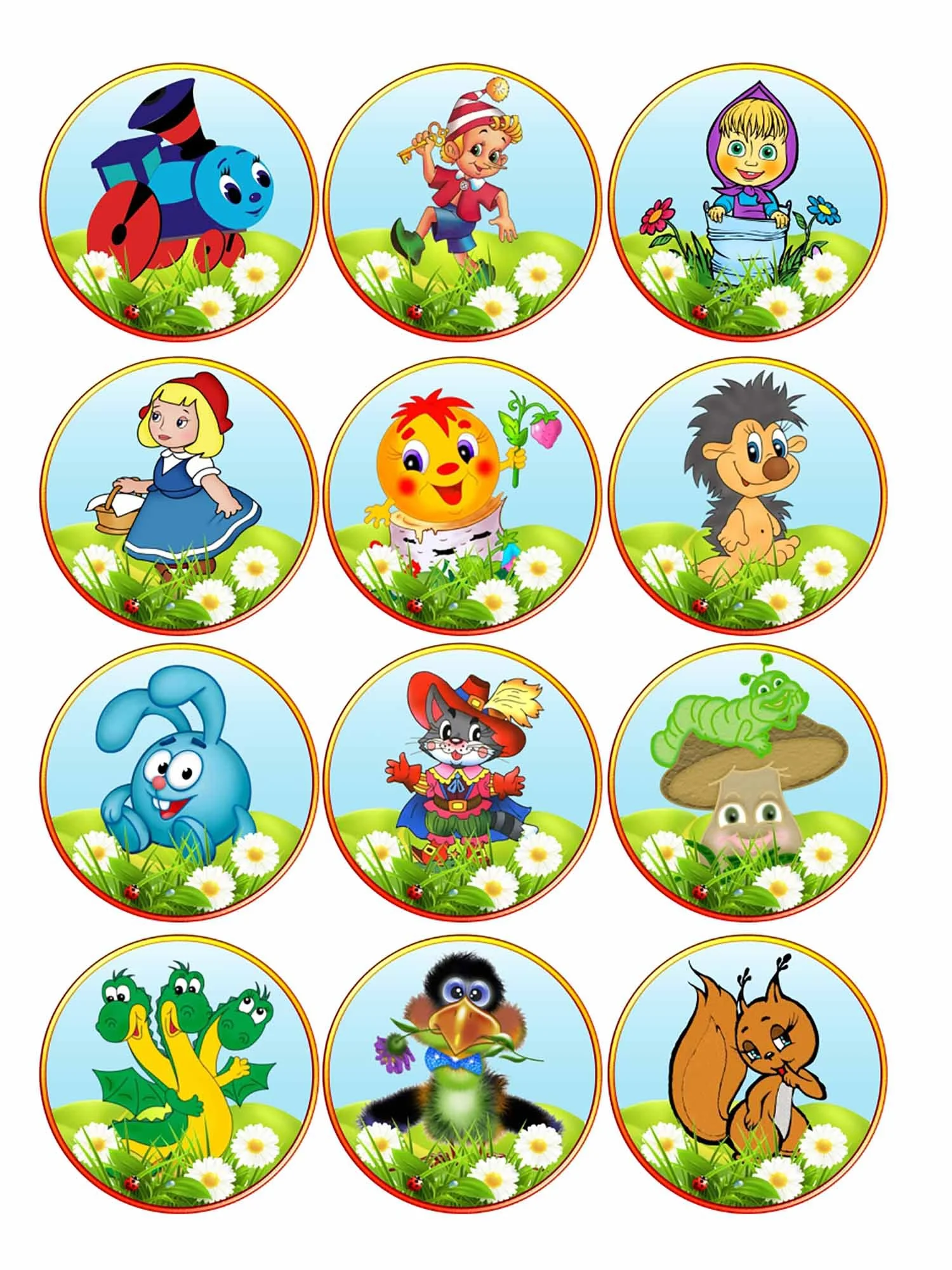 Печать наклеек на шкафчики в детском саду