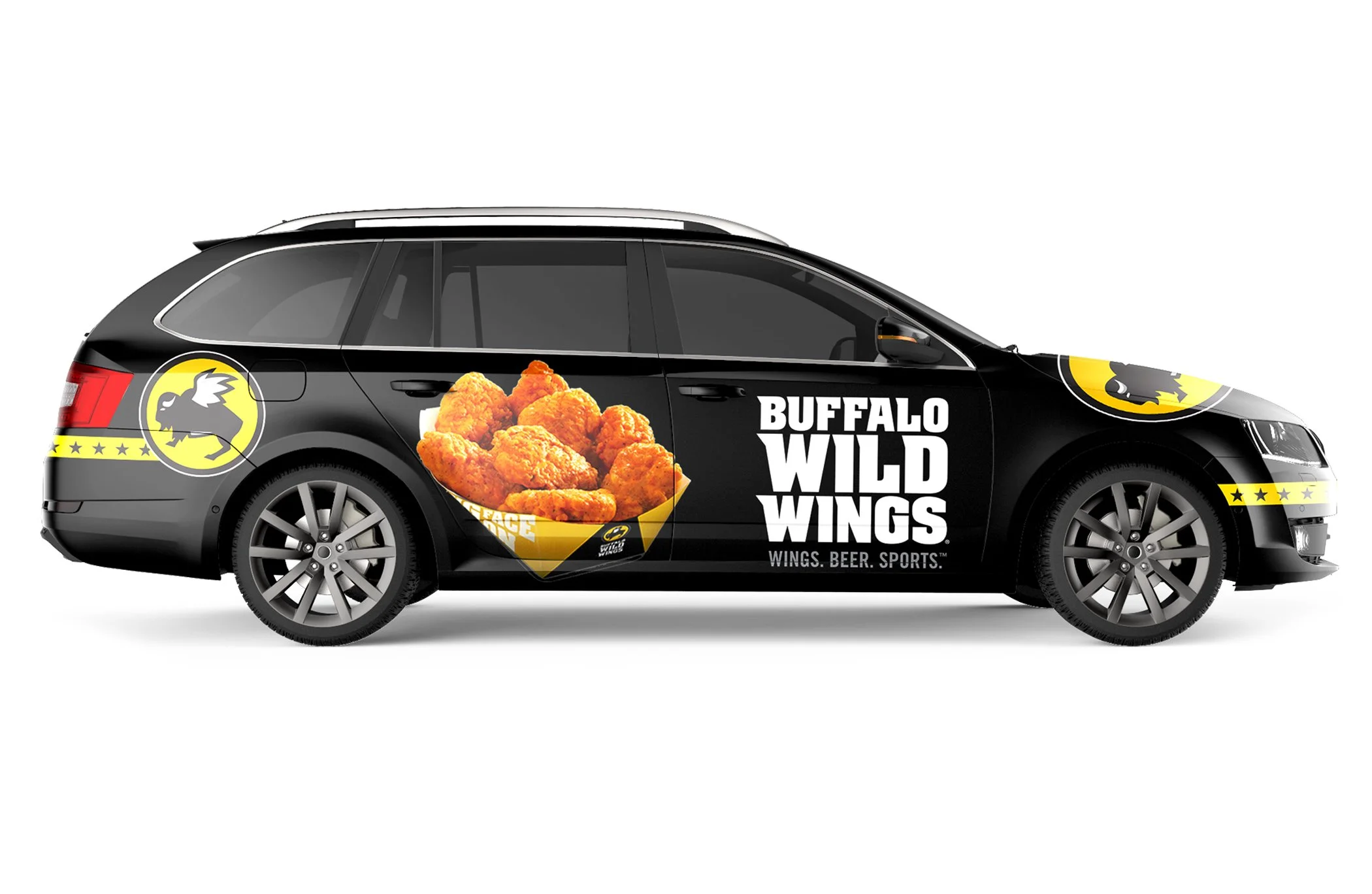 Печать рекламных наклеек на машину