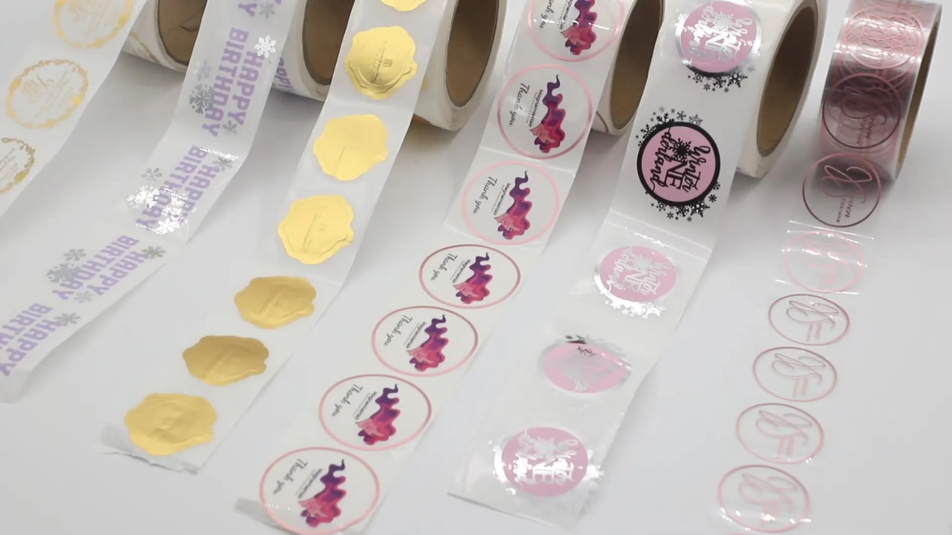 Печать бесцветных наклеек