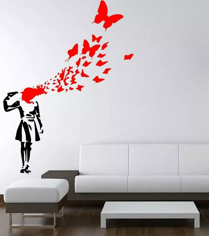 Печать больших наклеек на стену