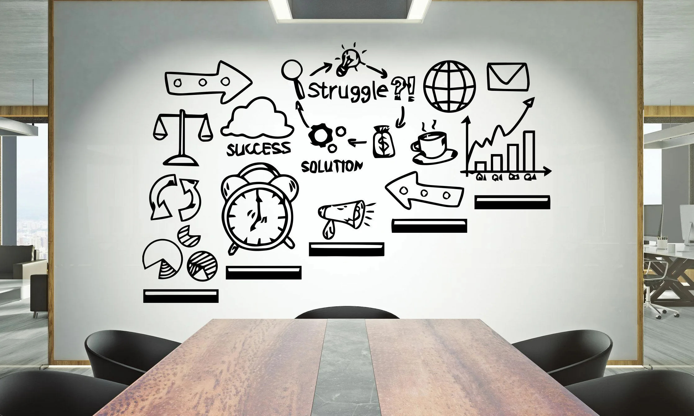 Печать больших наклеек на стену