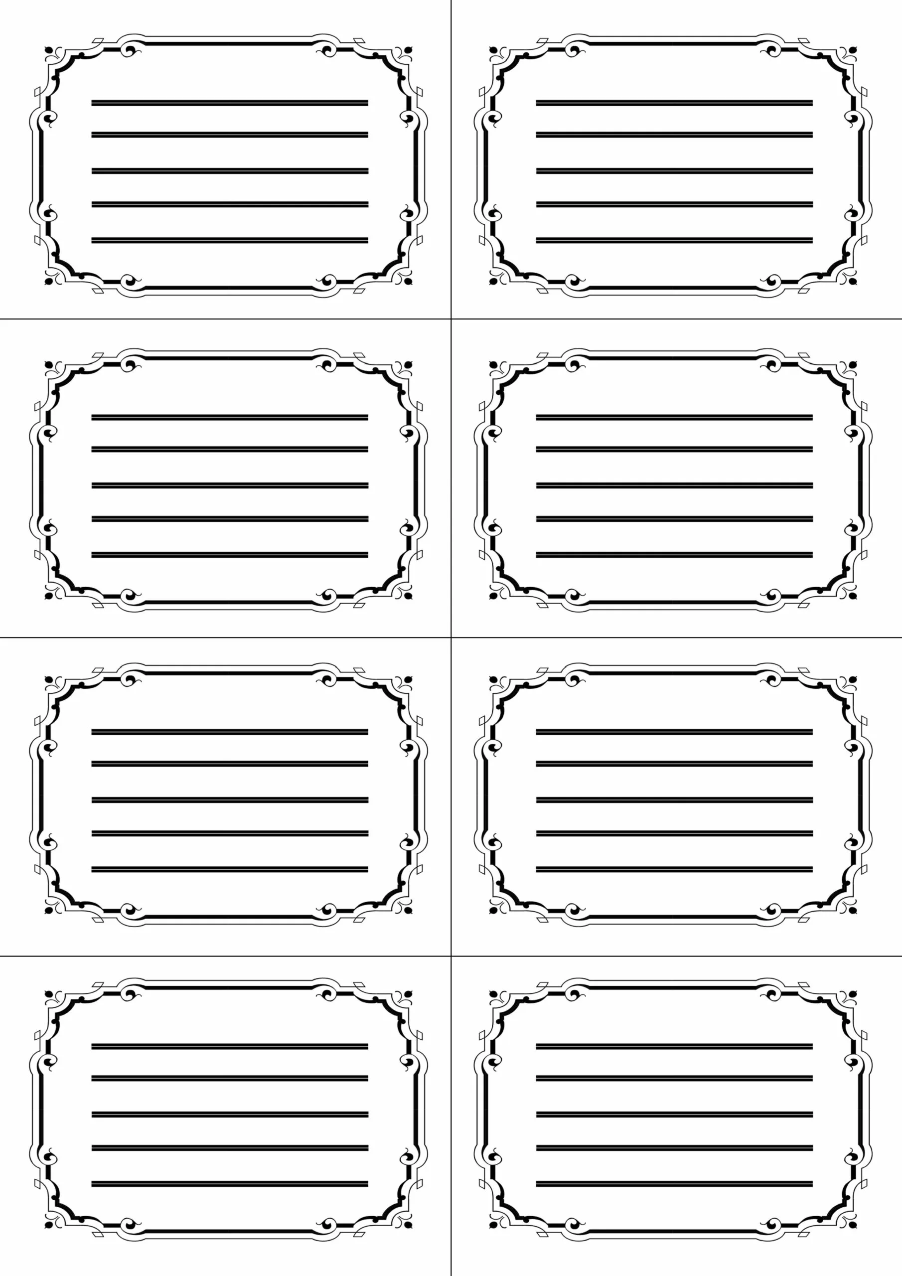 Печать черно-белых наклеек для тетрадей