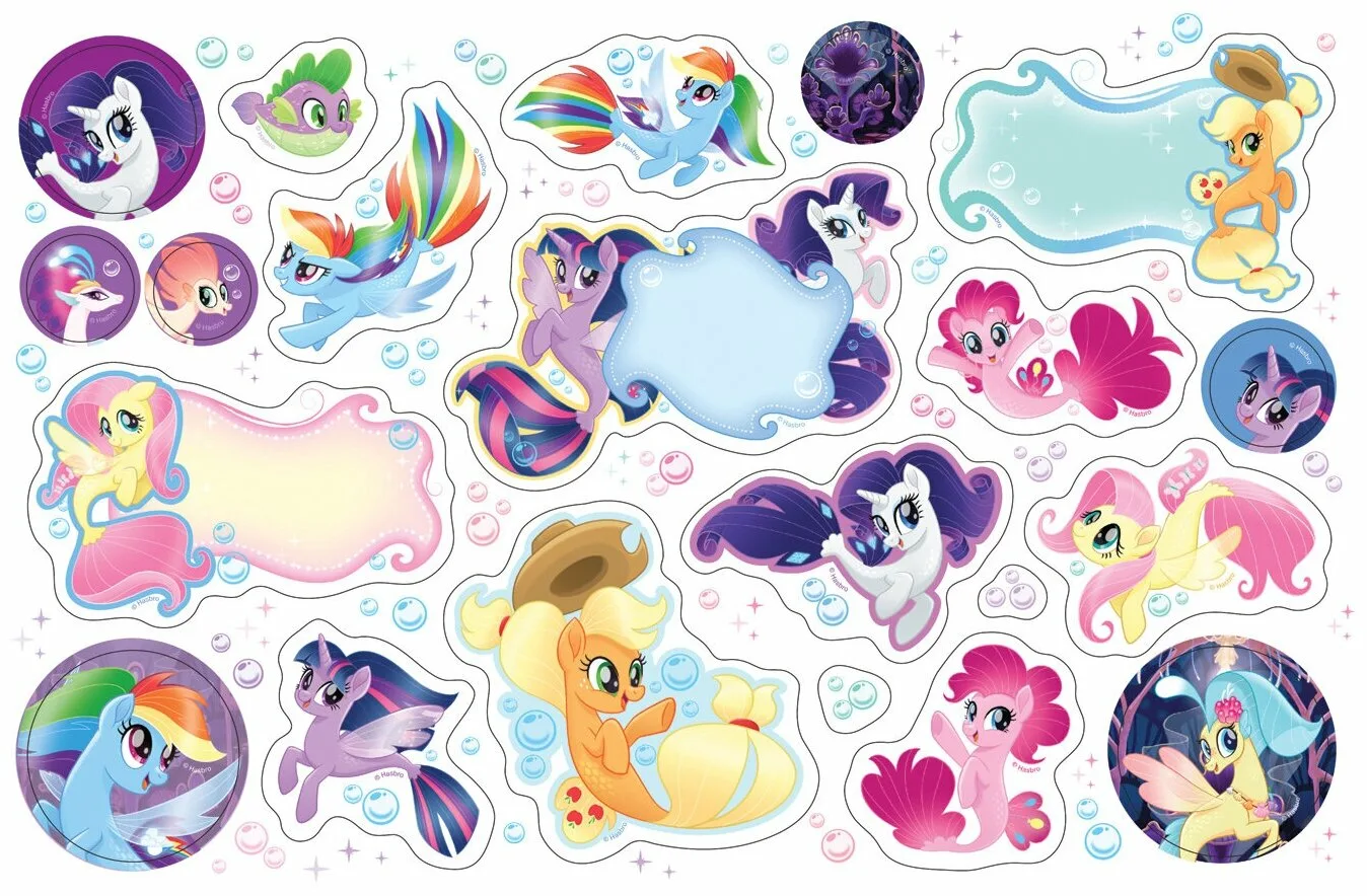 Печать цветных наклеек для девочек