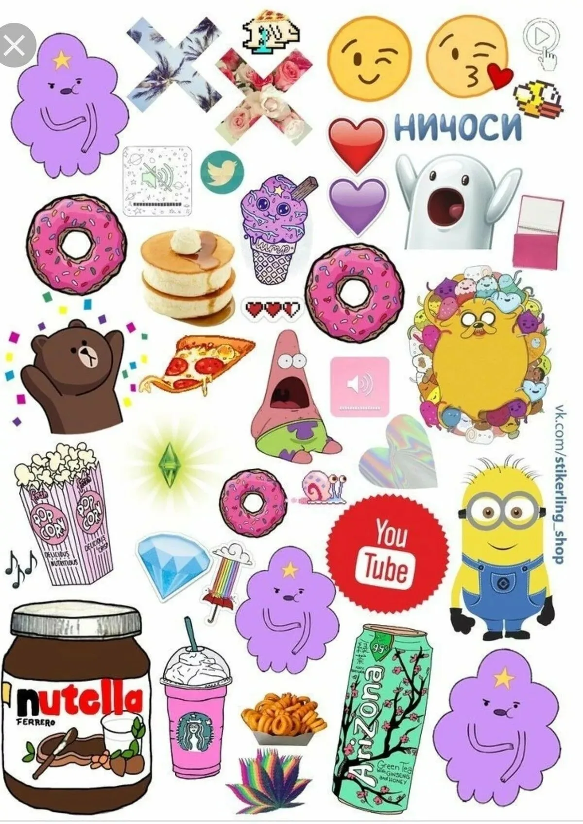 Печать маленьких цветных наклеек