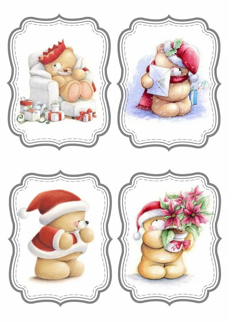 Печать маленьких новогодних наклеек