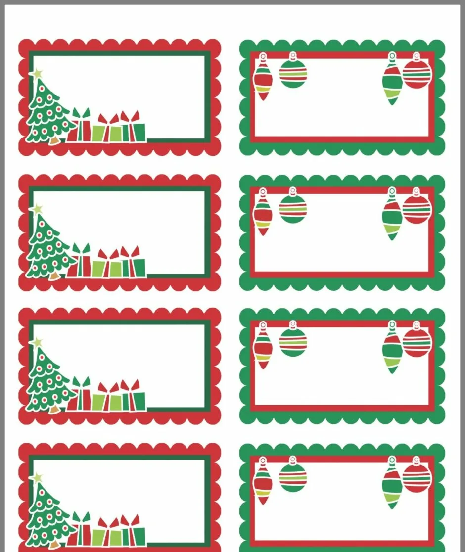 Печать маленьких новогодних наклеек