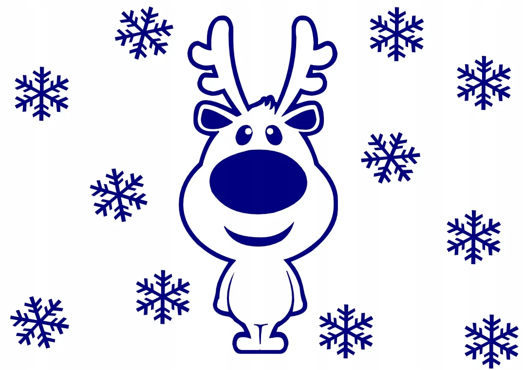 Печать новогодних белых наклеек