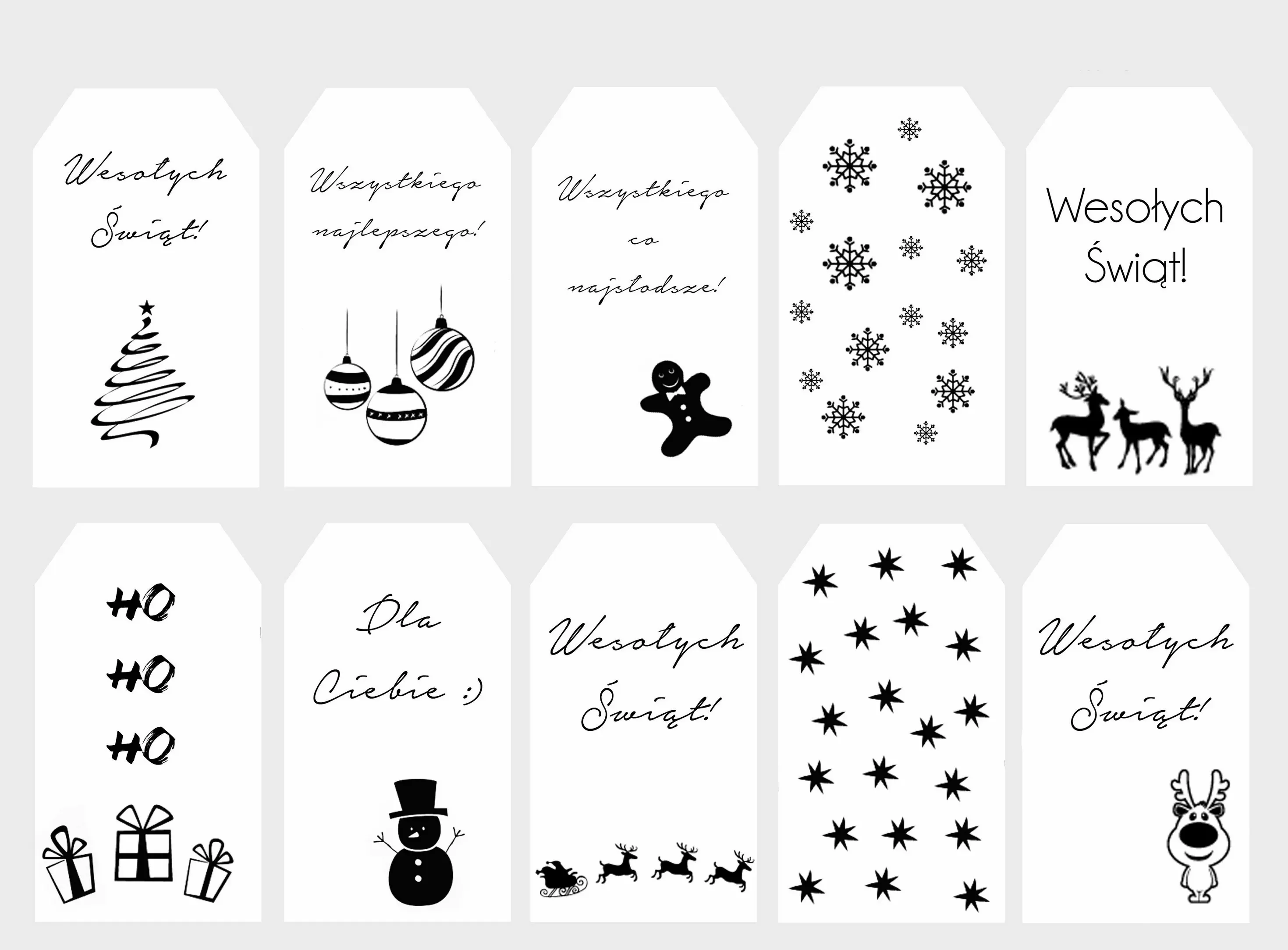 Печать новогодних белых наклеек