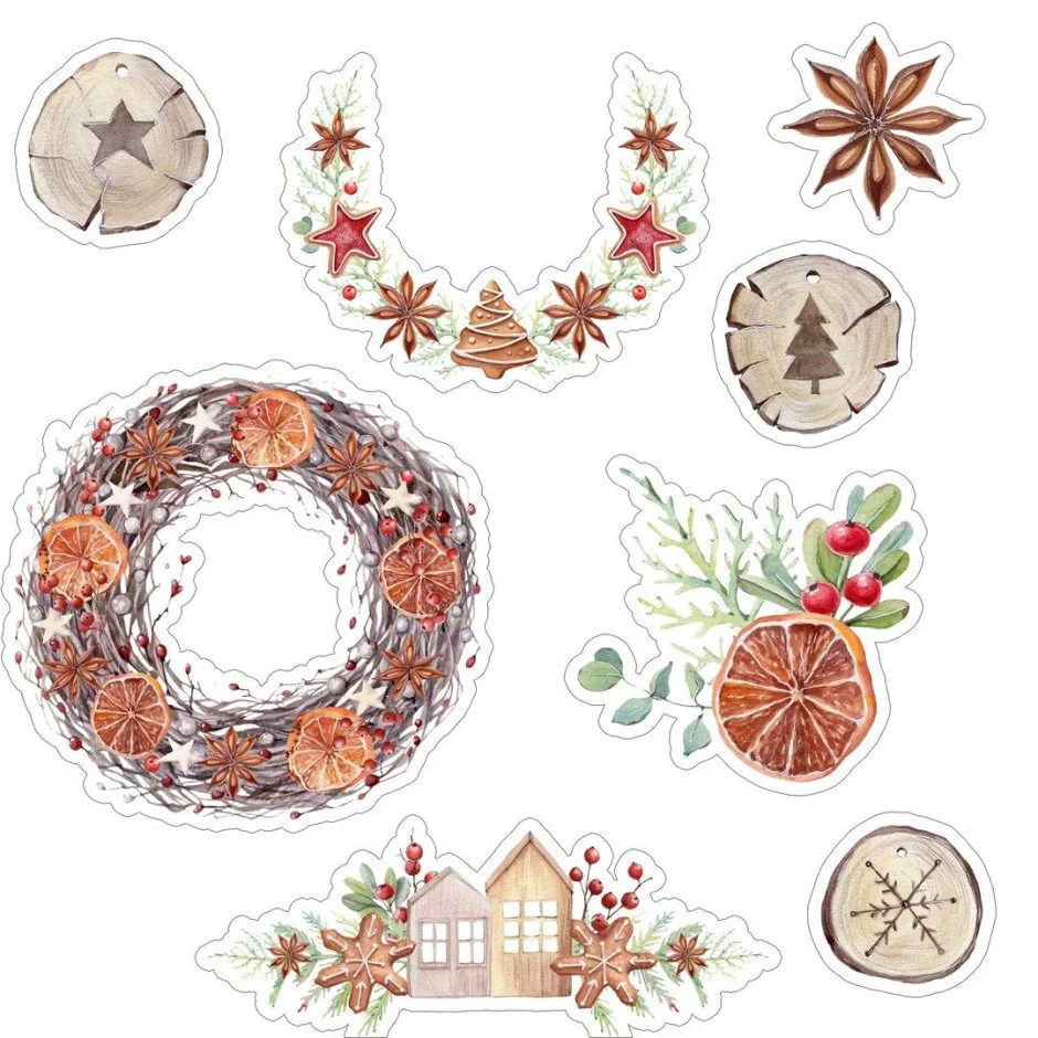 Печать новогодних наклеек для скрапбукинга