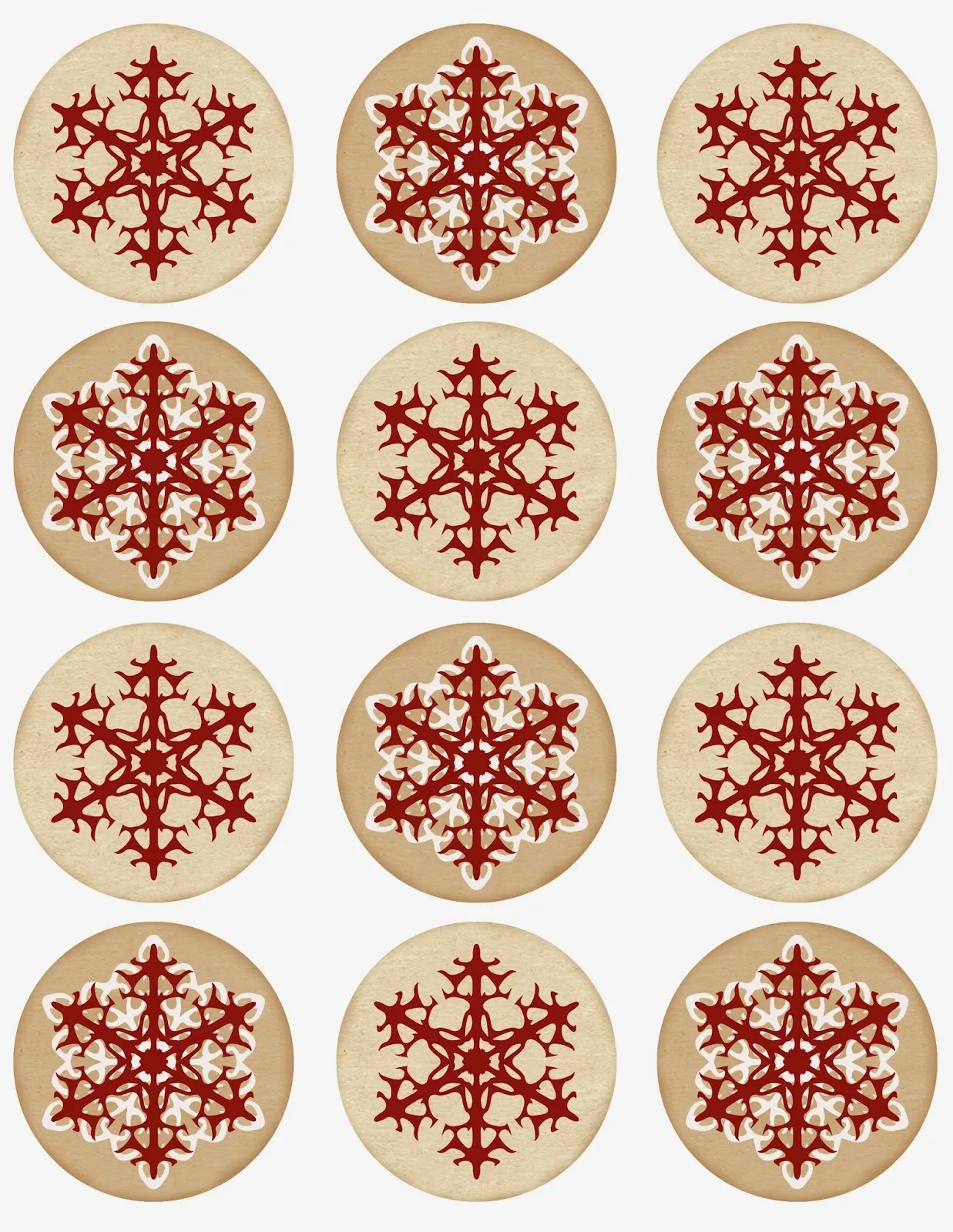 Печать новогодних наклеек для скрапбукинга