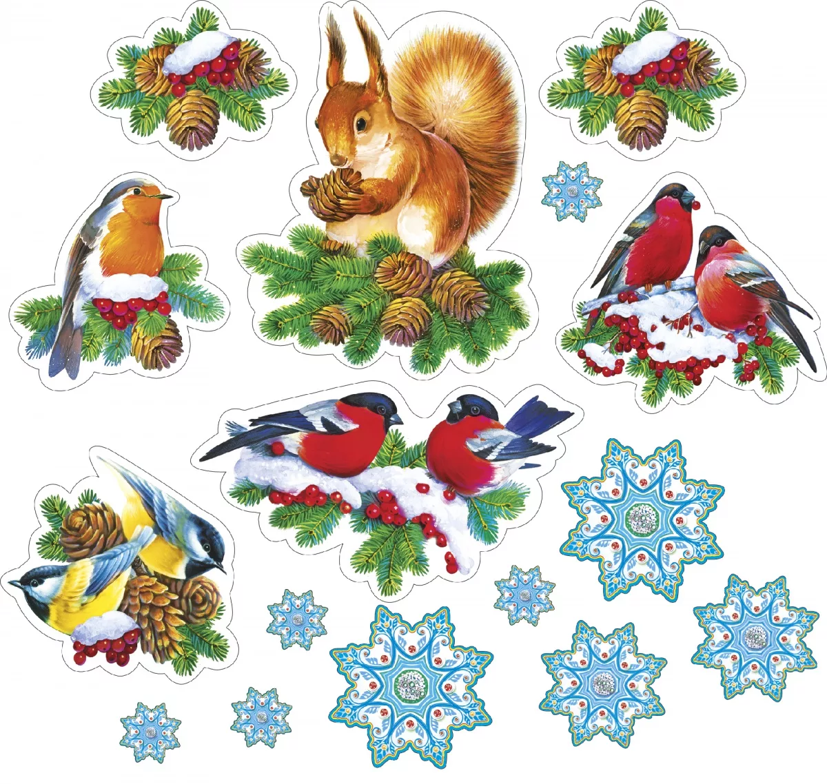 Печать новогодних наклеек для скрапбукинга