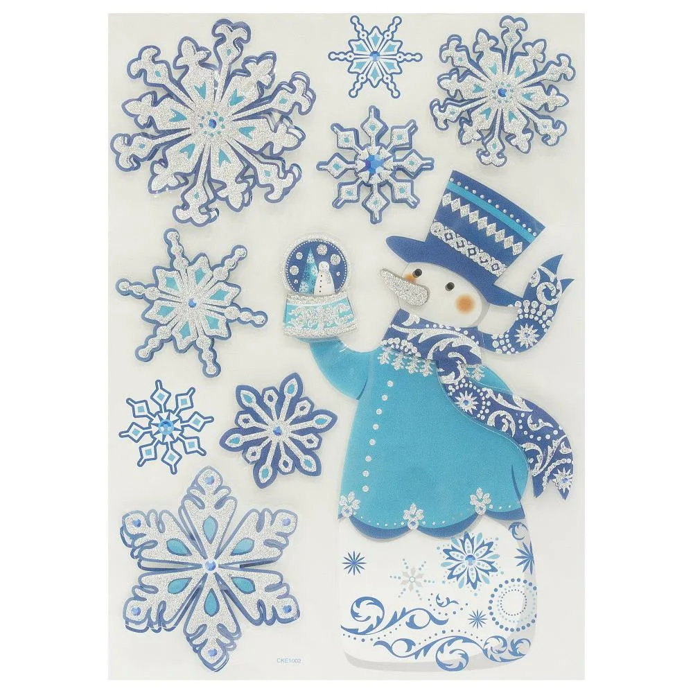 Печать новогодних наклеек на окна