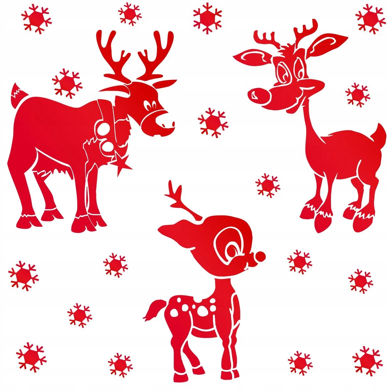 Печать новогодних наклеек на окна